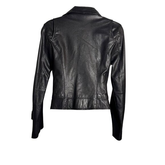JOIE  Leolani real Lamb Leather Moto Jacket black size small - Picture 7 of 11